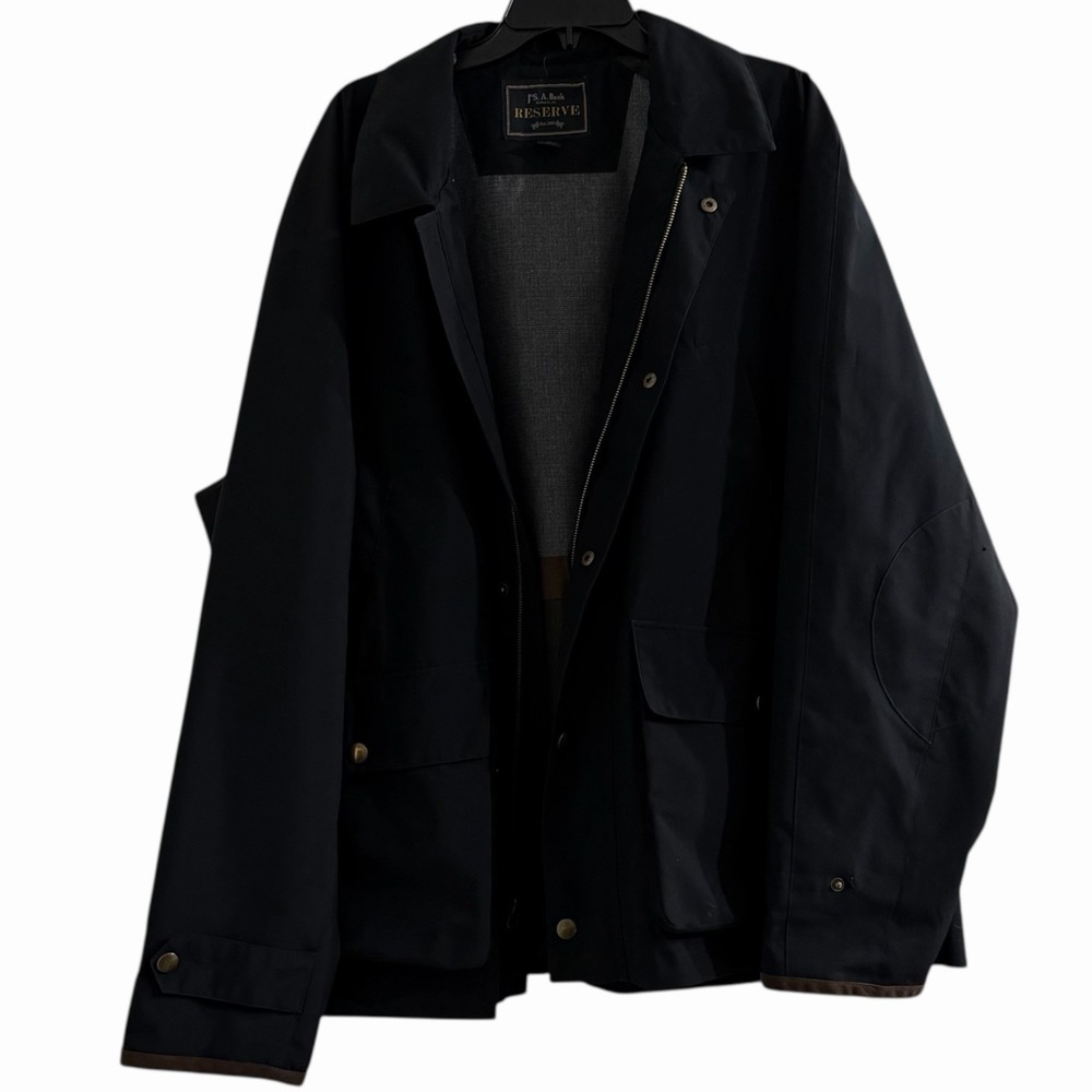 Jos A Bank Reserve 2X Navy Field Jacket Snap Zip‎ Utility Coat